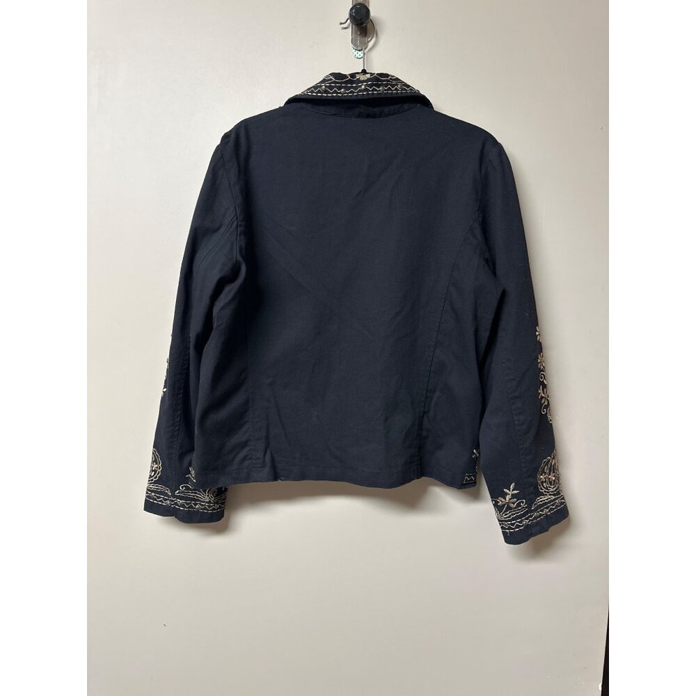 New Direction Large Black Jacket Embroidered - image 4